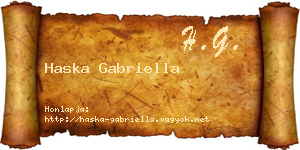 Haska Gabriella névjegykártya